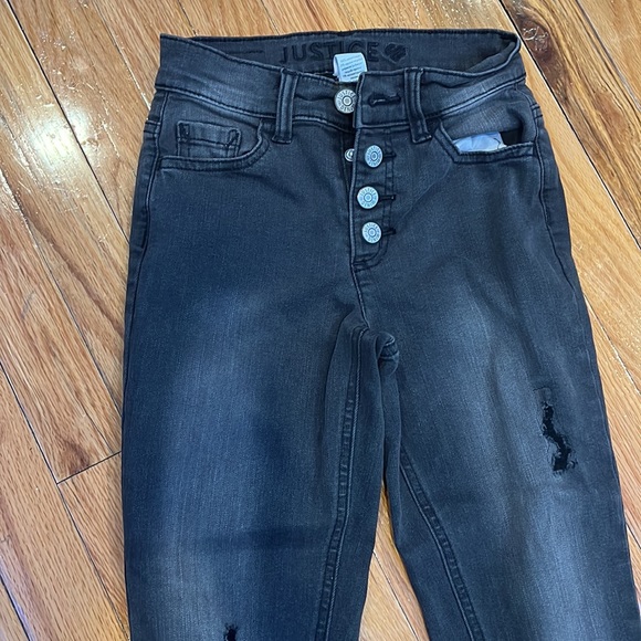 Gray girls Justice jeans - Picture 2 of 4